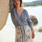 Blouse Rosie Ajourée Mineral Blue - Mare di Latte