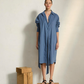 Robe Lily Long Storm Blue - Mare di Latte
