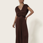 Combinaison Longue Soie Choco Alicante - Karma Koma