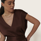 Combinaison Longue Soie Choco Alicante - Karma Koma