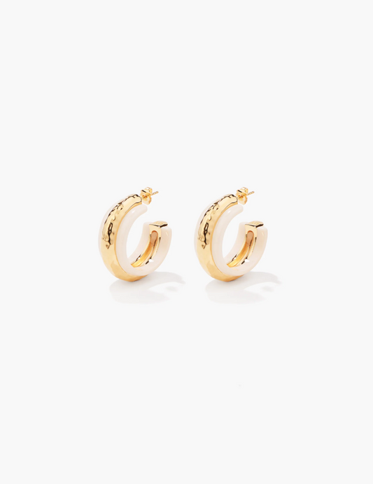 Boucles d'Oreilles Nazca Ivoire - Aurélie Bidermann