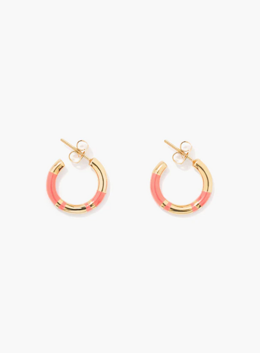 Mini Créoles Positano Rose - Aurélie Bidermann
