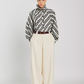 Blouse Abril Ikat Noir et Blanc - V de Vinster