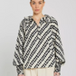 Blouse Abril Ikat Noir et Blanc - V de Vinster