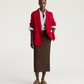 Manteau Evelyn Laine Rouge - Momoni
