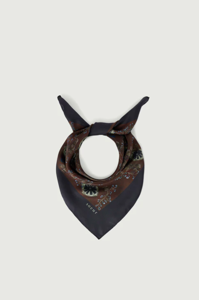 Foulard Capucine Aubergine/Vert - Soeur