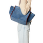 Cabas Léon M Croûte Velours Jeans - Jérôme Dreyfuss