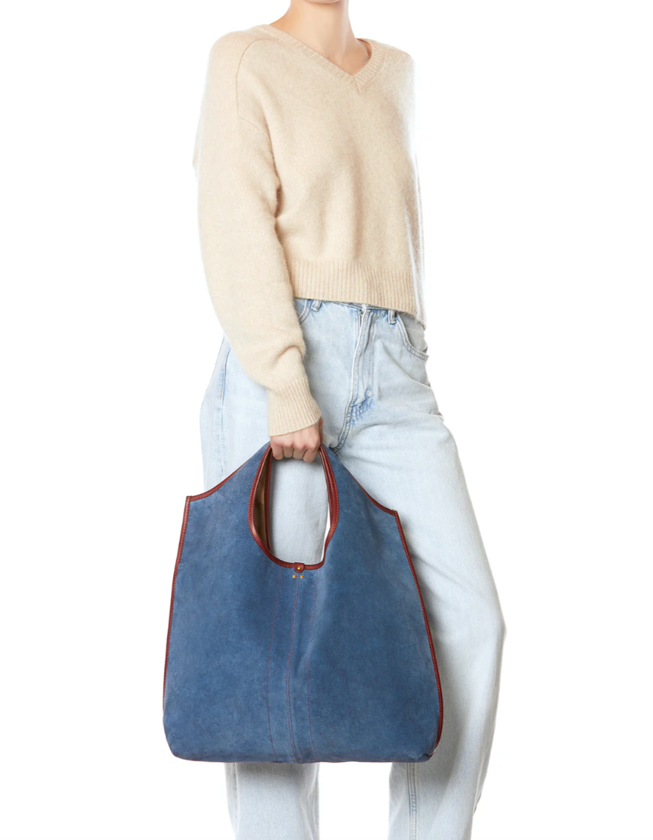 Cabas Paco Croûte Velours Jeans - Jérôme Dreyfuss