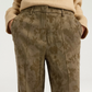 Pantalon Milton Cupro Jacquard Vert Militare - Momoni