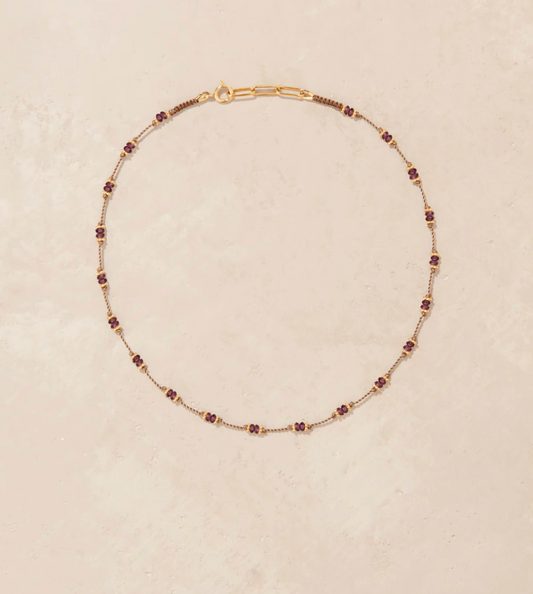 Collier Tiare Grenat Rhodolite - Tityaravy