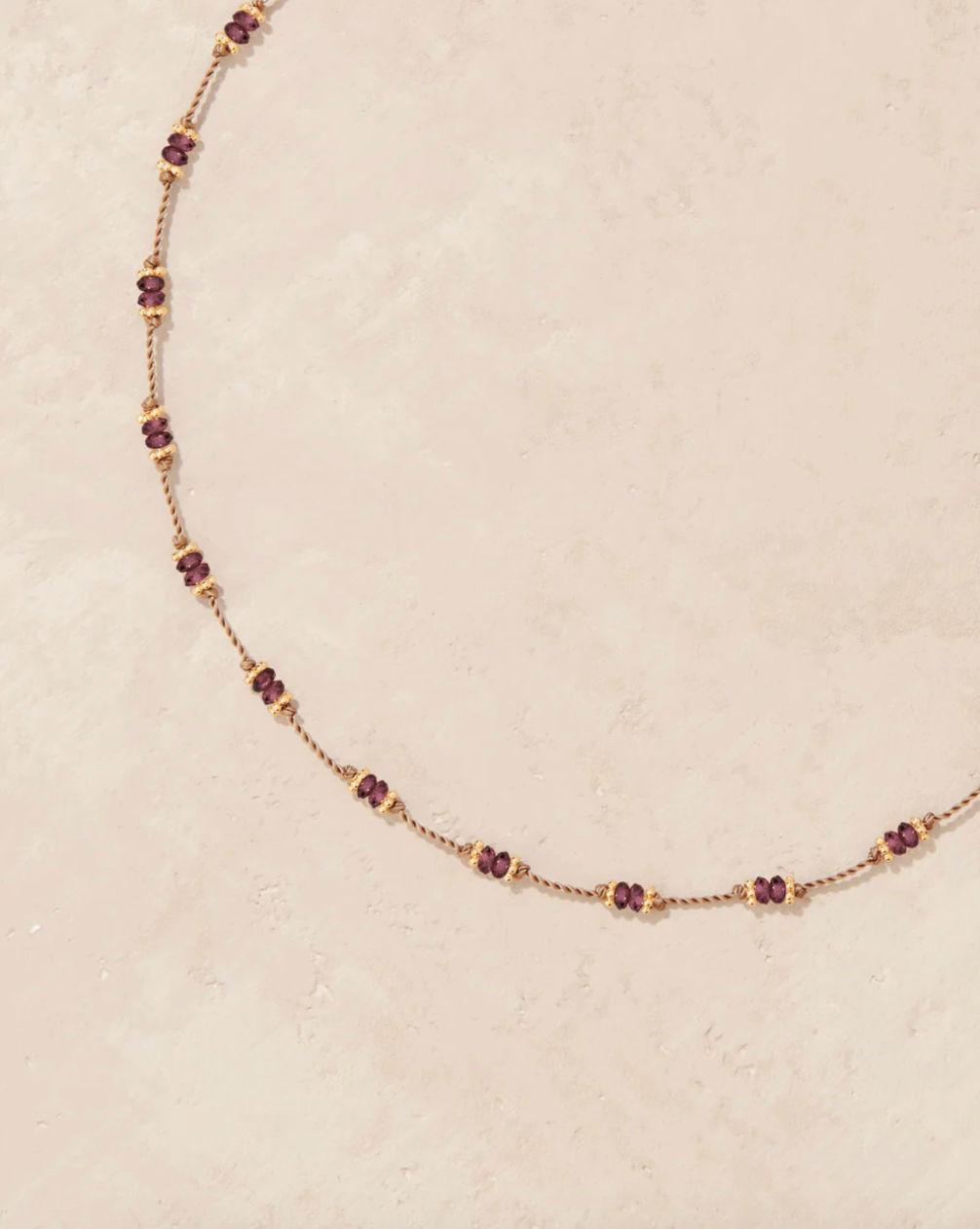 Collier Tiare Grenat Rhodolite - Tityaravy