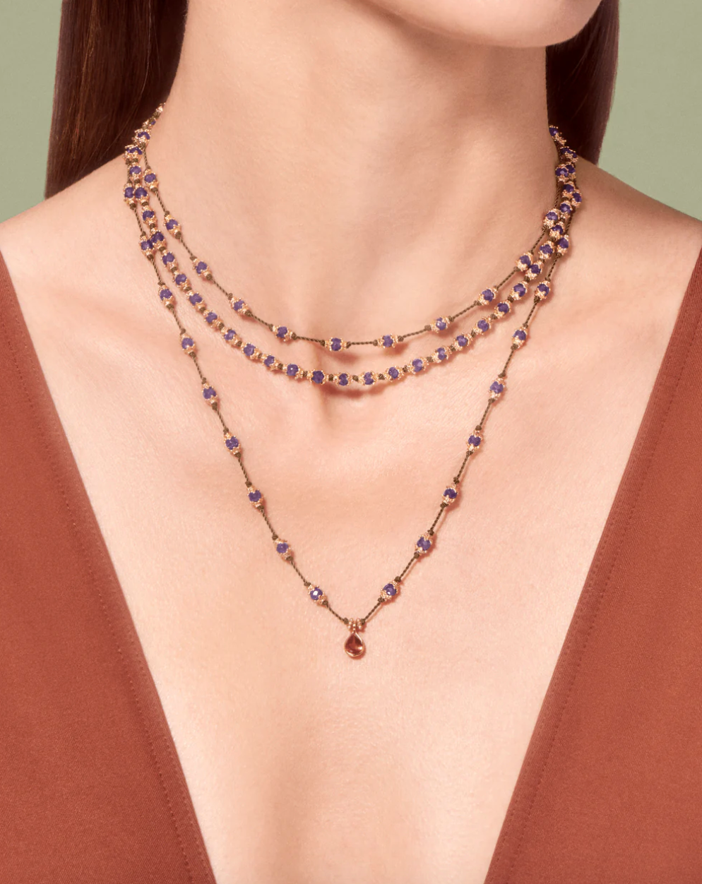 Collier Peony Améthyste - Tityaravy