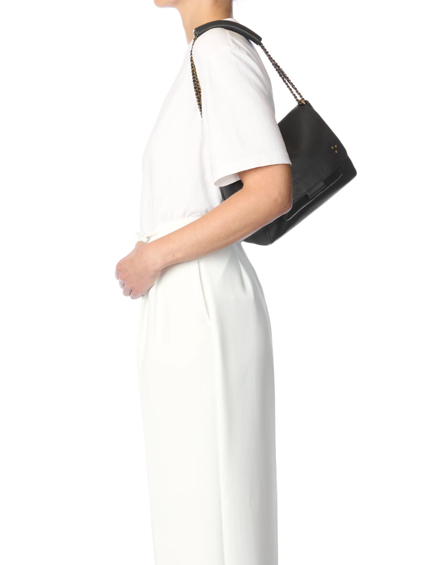 Sac Lulu M Veau Noir Brass - Jérôme Dreyfuss