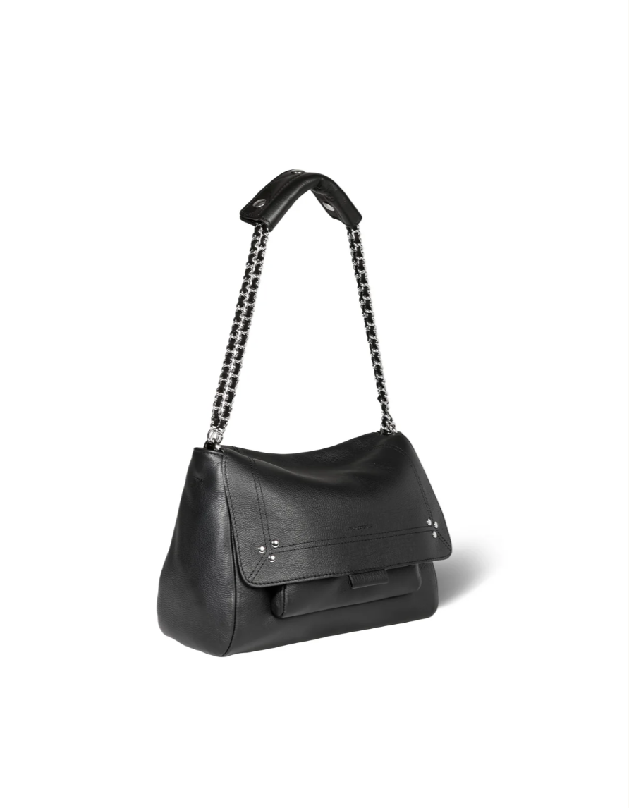 Sac Lulu M Veau Noir Silver - Jérôme Dreyfuss