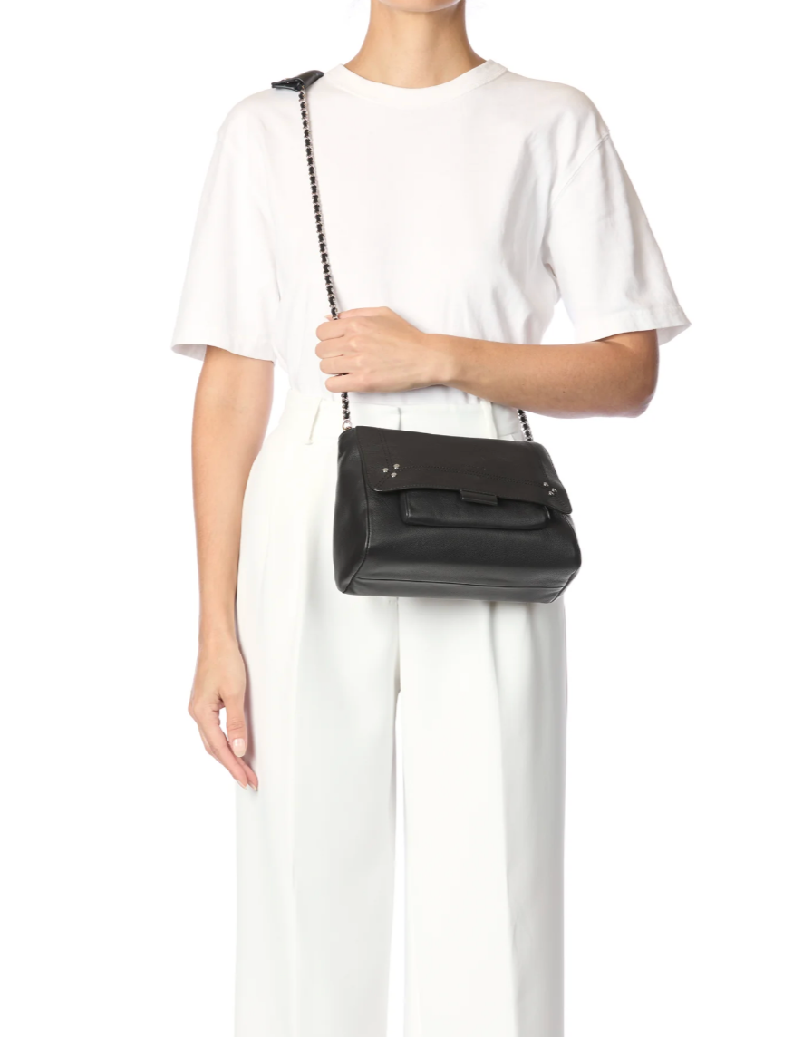 Sac Lulu M Veau Noir Silver - Jérôme Dreyfuss