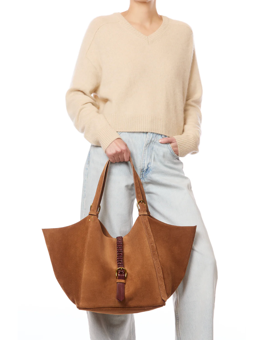 Sac Joseph M Croûte Velours Caramel - Jérôme Dreyfuss