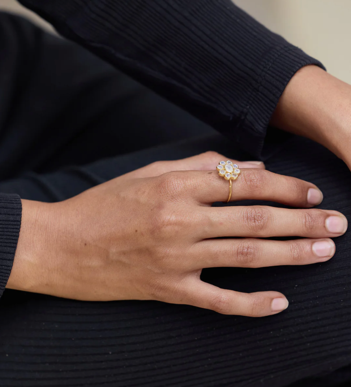 Bague 9 Planètes Pierre de Lune - Dorothée Sausset