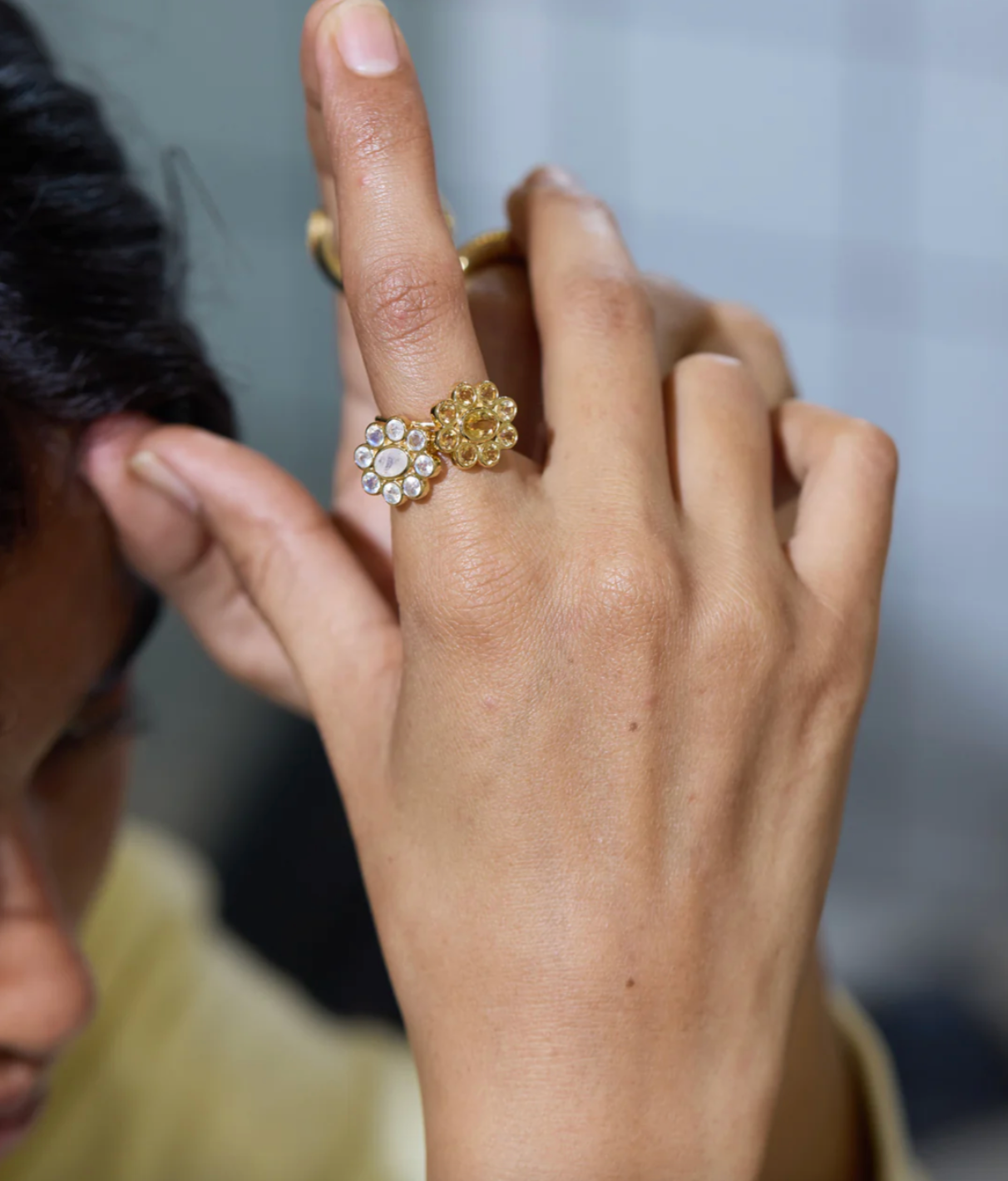 Bague 9 Planètes Pierre de Lune - Dorothée Sausset