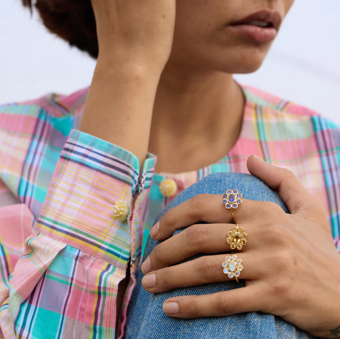 Bague 9 Planètes Citrine - Dorothée Sausset
