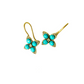 Boucles d'Oreille Marguerite Turquoise - Dorothée Sausset
