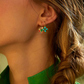 Boucles d'Oreille Marguerite Turquoise - Dorothée Sausset