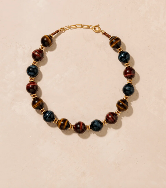 Collier Sherkan Oeil de Tigre