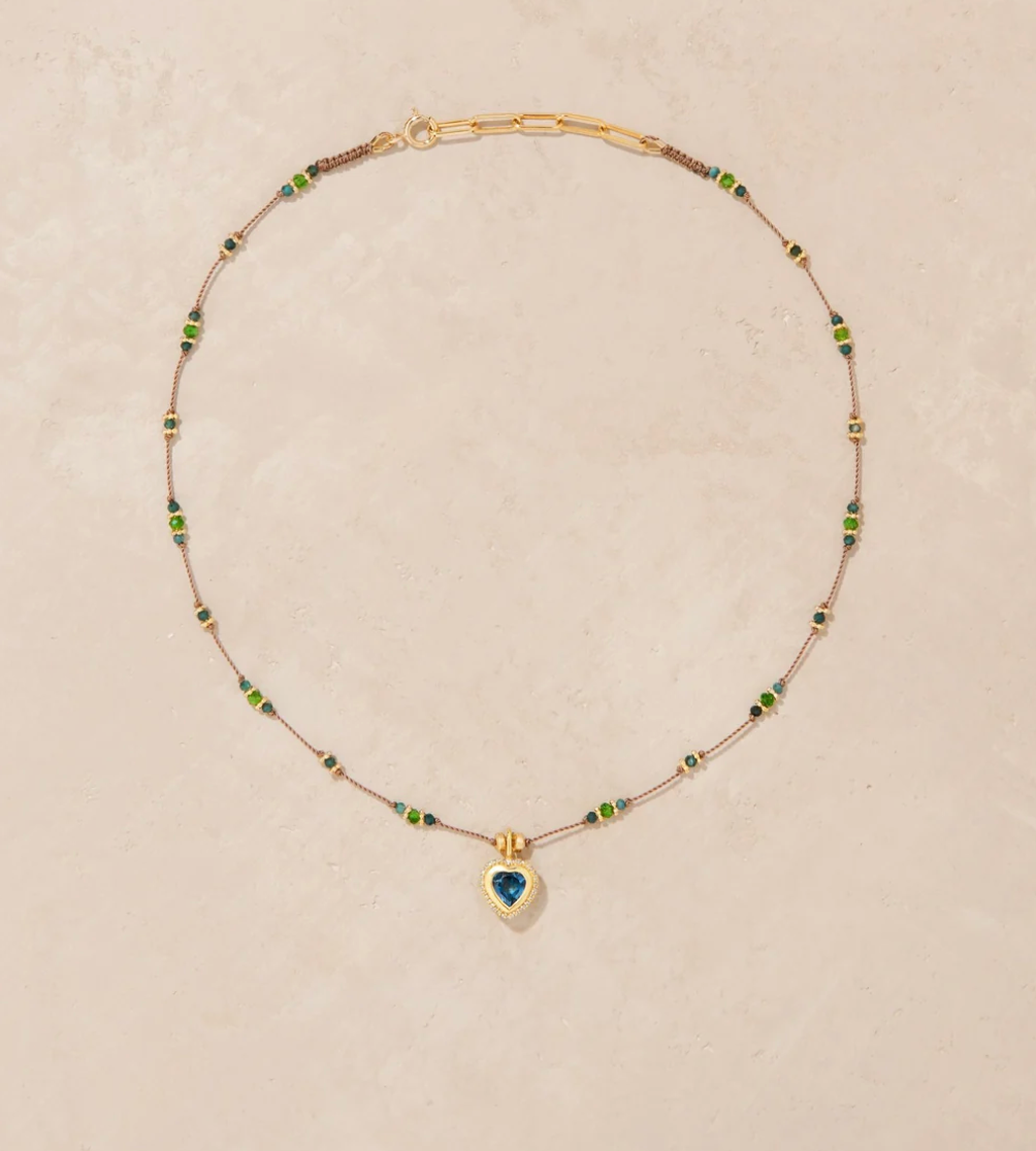 Collier Gini P Grandidierite & Diopside - Tityaravy