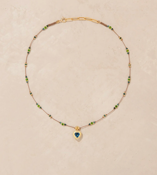 Collier Gini P Grandidierite & Diopside - Tityaravy