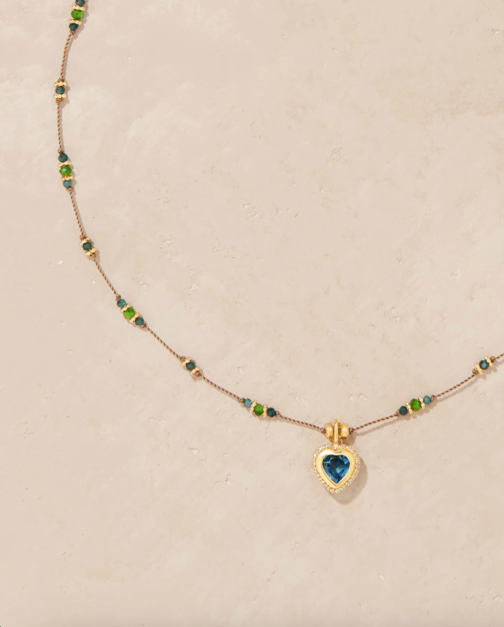 Collier Gini P Grandidierite & Diopside - Tityaravy