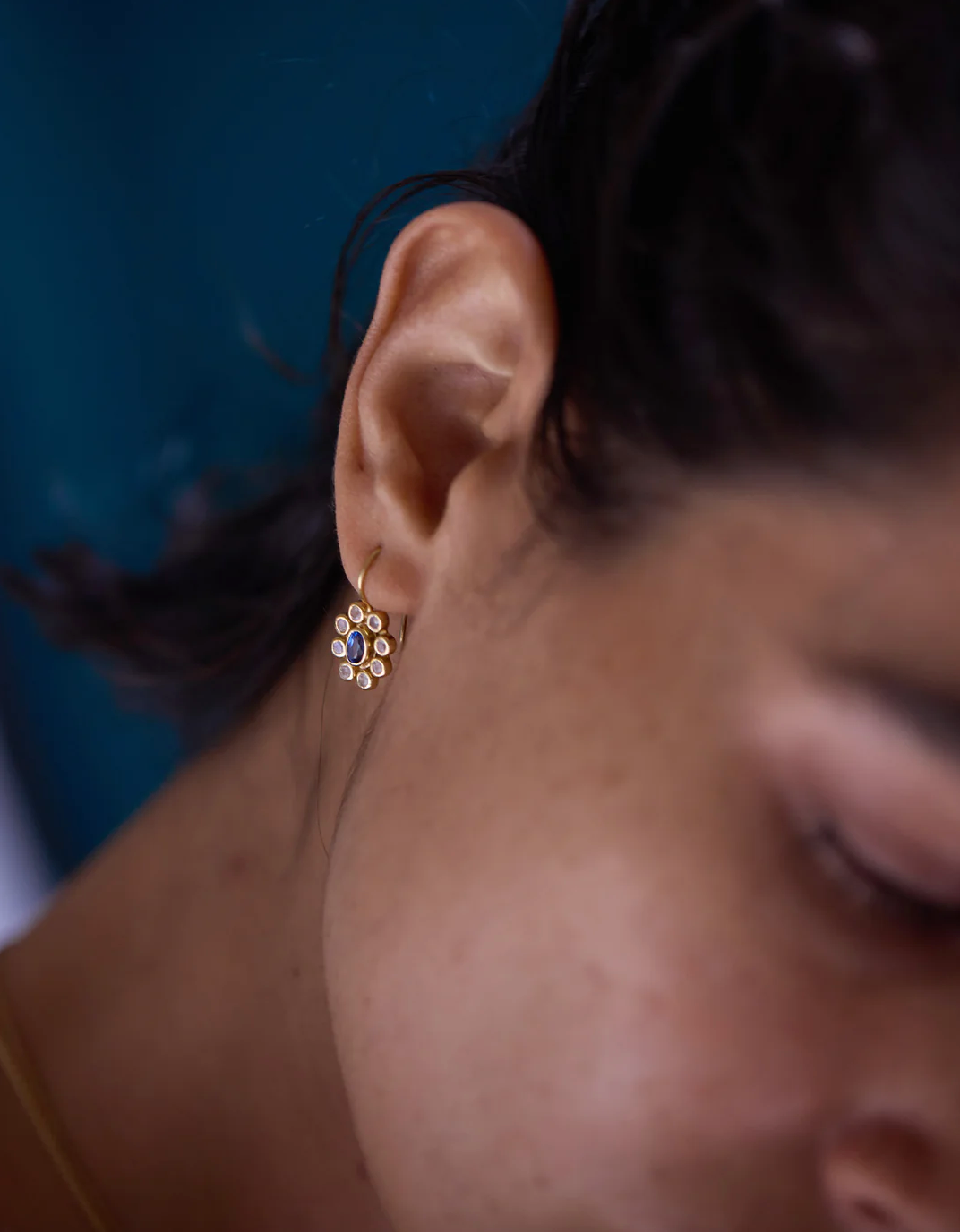 Boucles d'Oreilles 9 Planètes Kyanite - Dorothée Sausset
