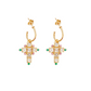 Boucles d'Oreille Santa Cruz Onyx Vert/Tourmaline Rose - Dorothée Sausset