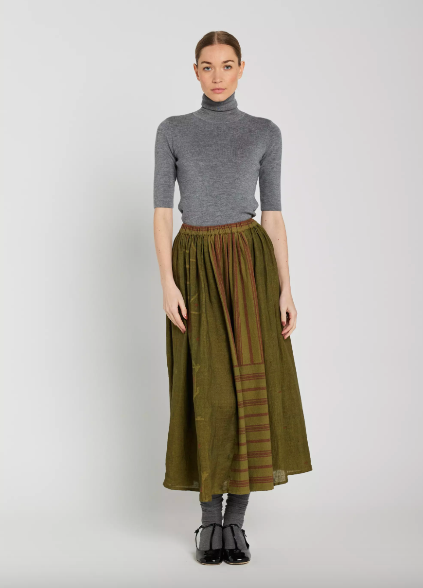 Jupe Longue Alma Kaki - V de Vinster