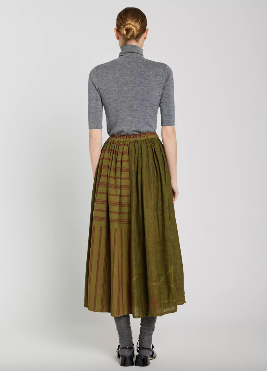 Jupe Longue Alma Kaki - V de Vinster