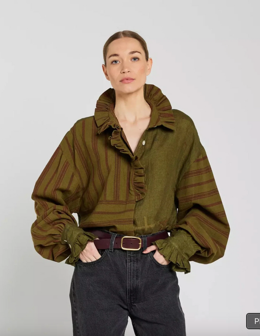 Blouse Alma Kaki - V de Vinster