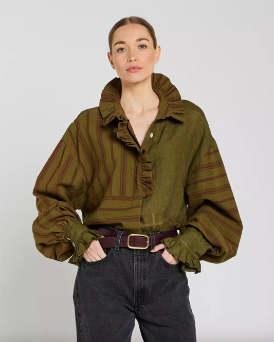 Blouse Alma Kaki - V de Vinster