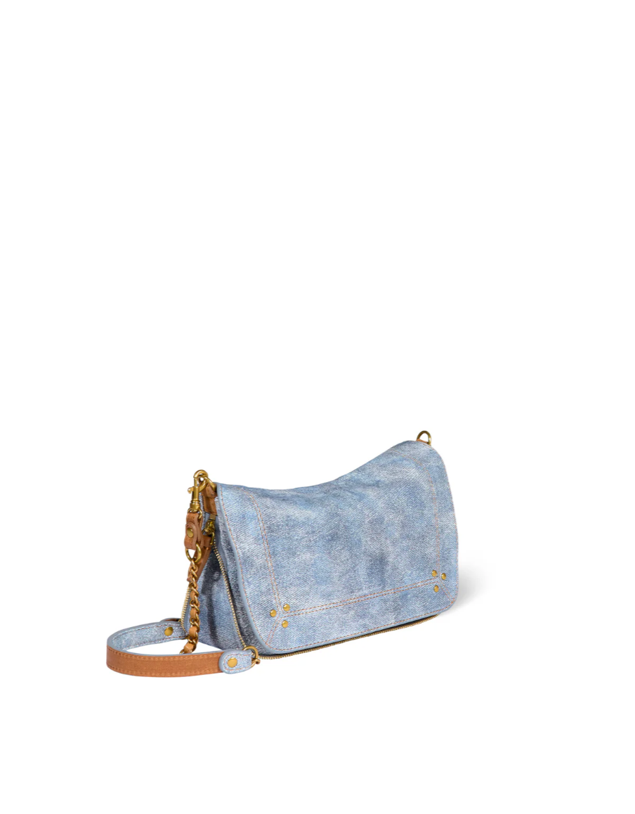 Sac Bobi S Croûte Velours Washed Jean's- Jérôme Dreyfuss