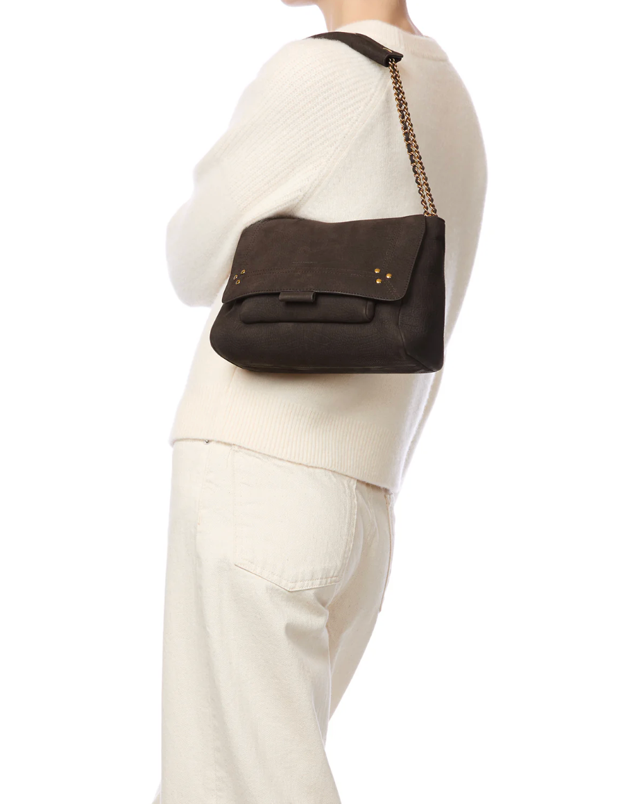 Sac Lulu M Taurillon Croco Moka - Jérôme Dreyfuss