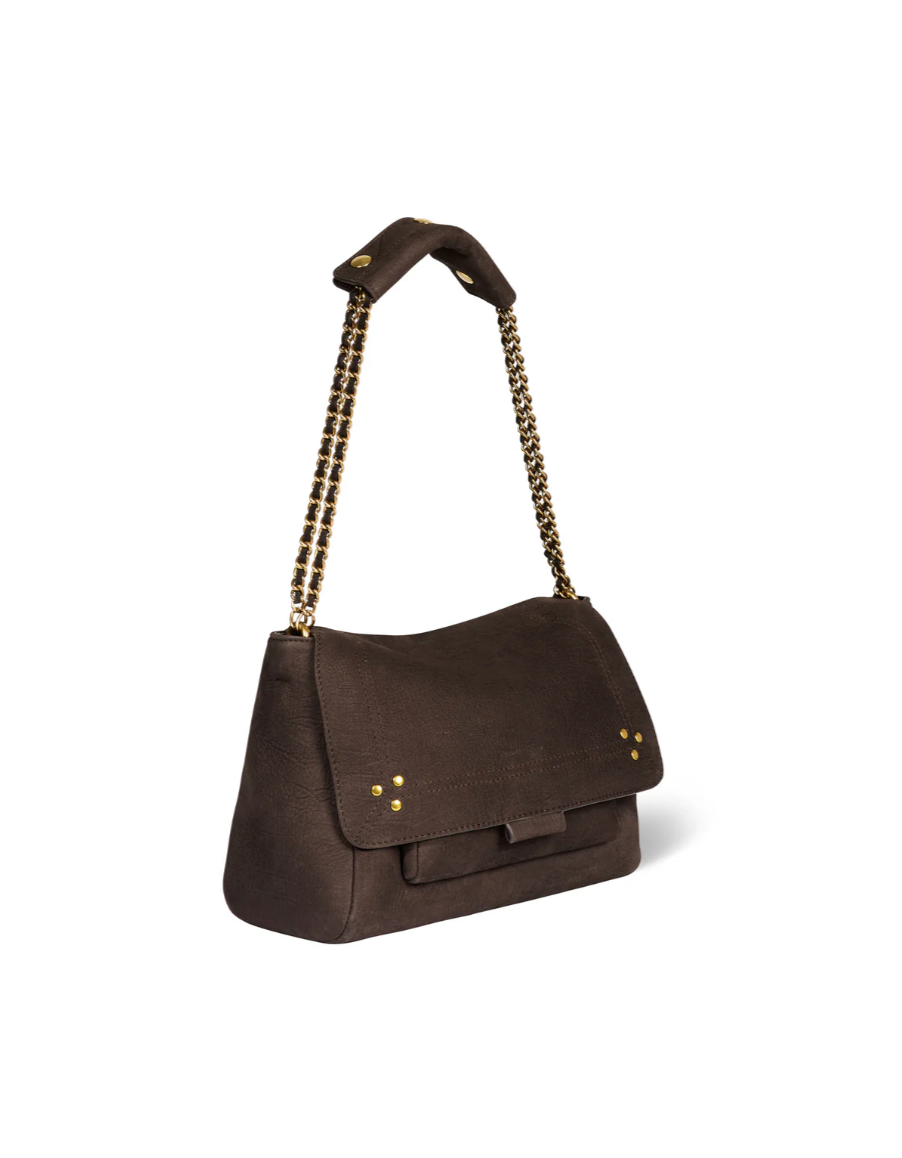 Sac Lulu M Taurillon Croco Moka - Jérôme Dreyfuss