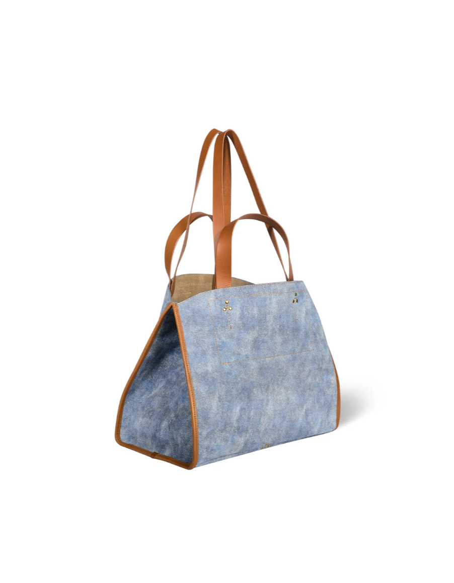 Cabas Léon M Croûte Velours Washed Jean's - Jérôme Dreyfuss