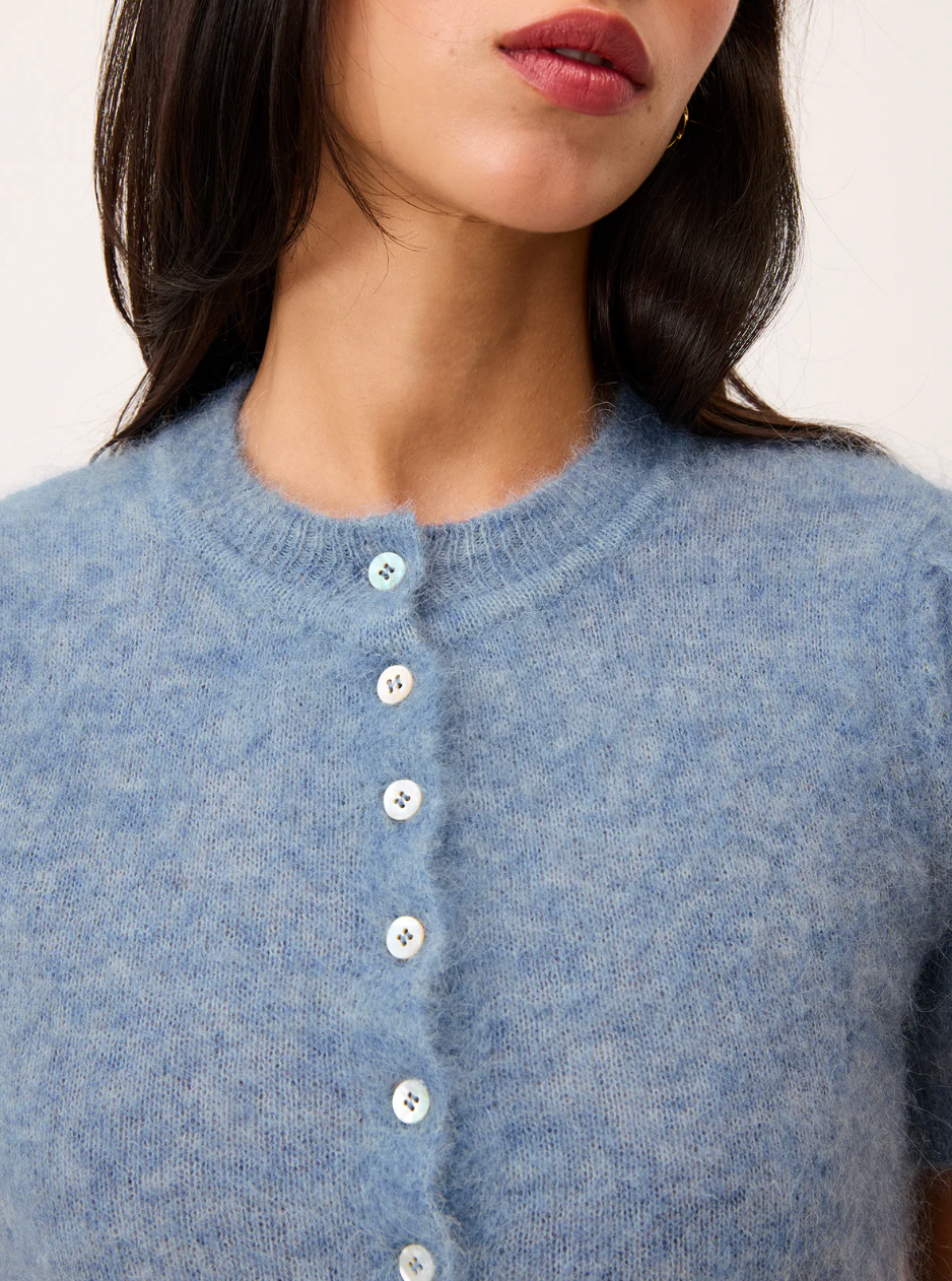 Cardigan Abelina Bleu Uni - Rouje