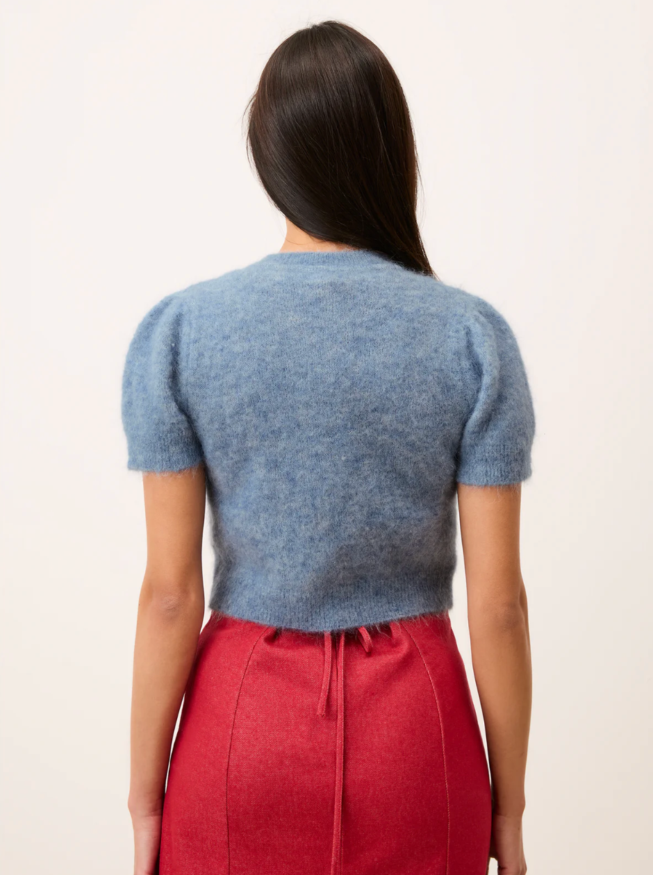 Cardigan Abelina Bleu Uni - Rouje