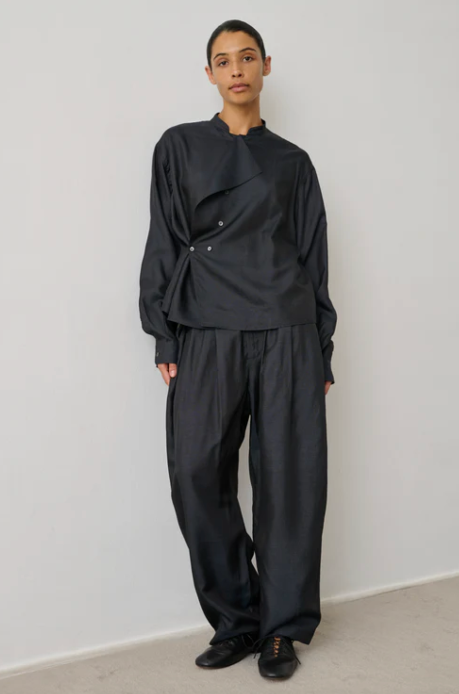 Pantalon Vernon Noir Soie - Soeur
