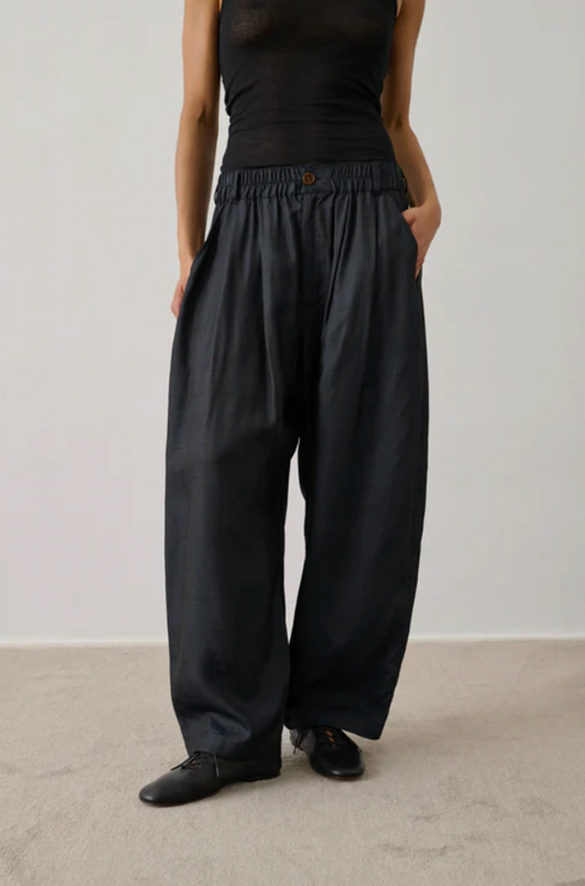 Pantalon Vernon Noir Soie - Soeur
