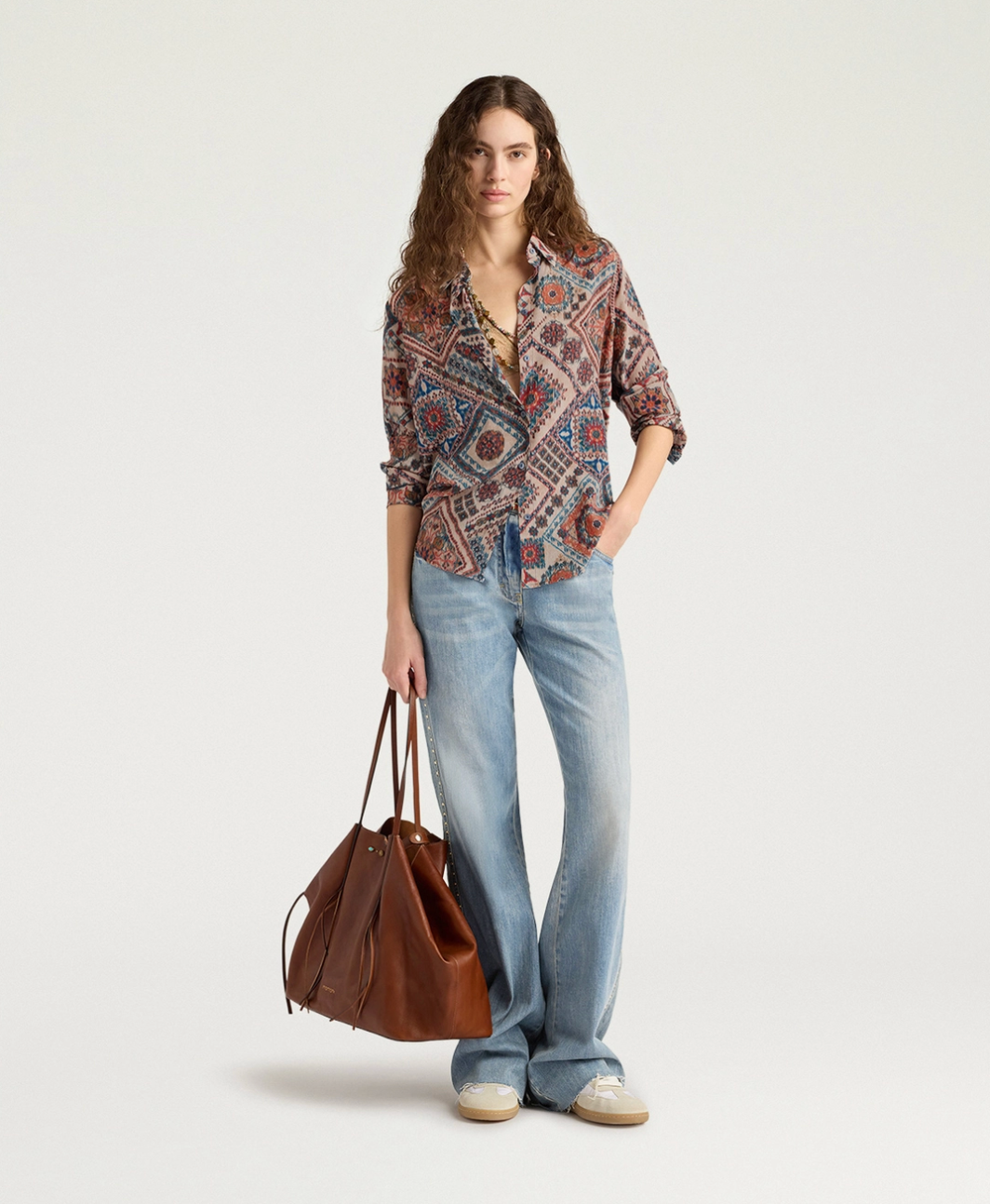 Chemisier Meudon Multicolore Rosé - Momoni