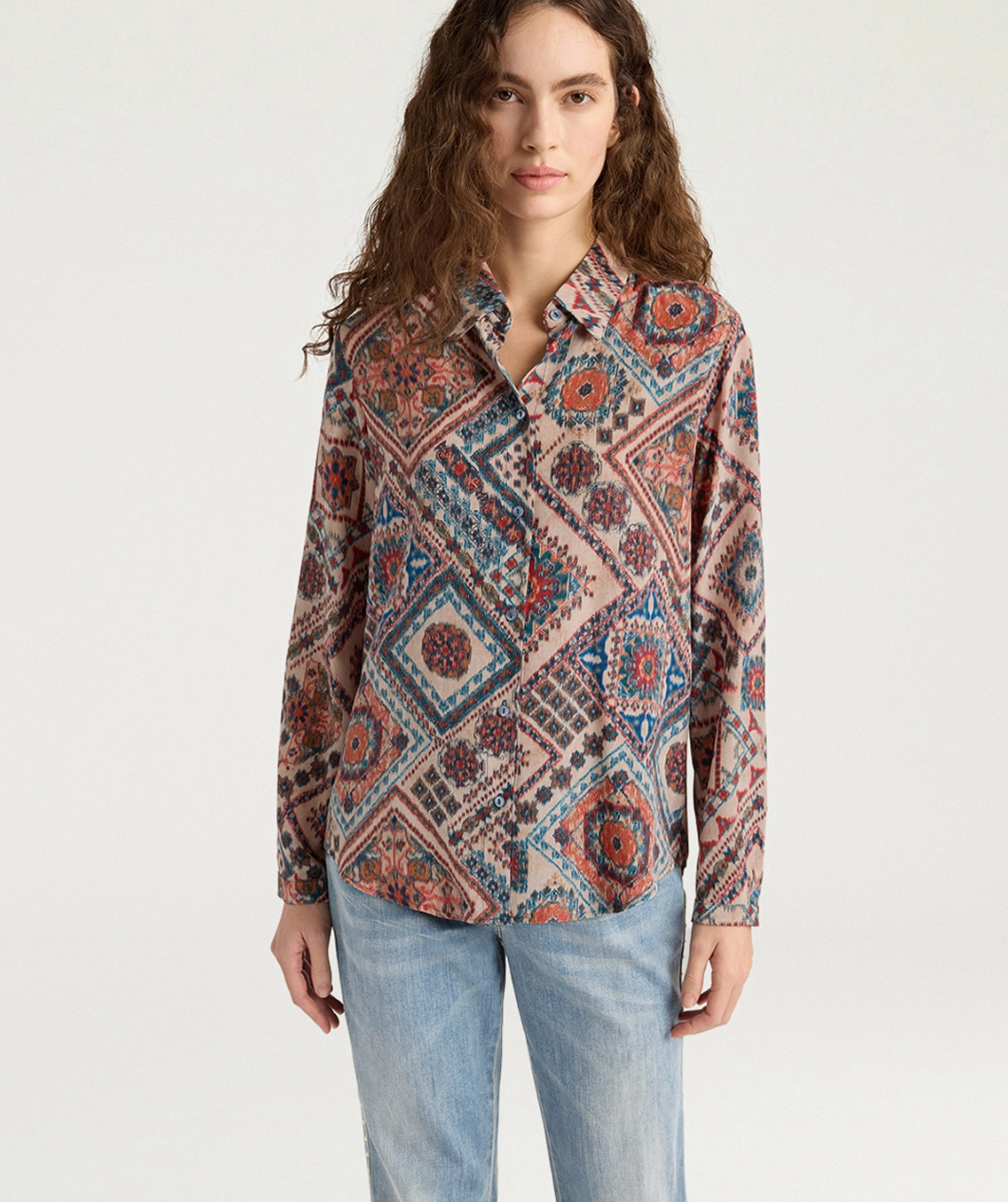 Chemisier Meudon Multicolore Rosé - Momoni