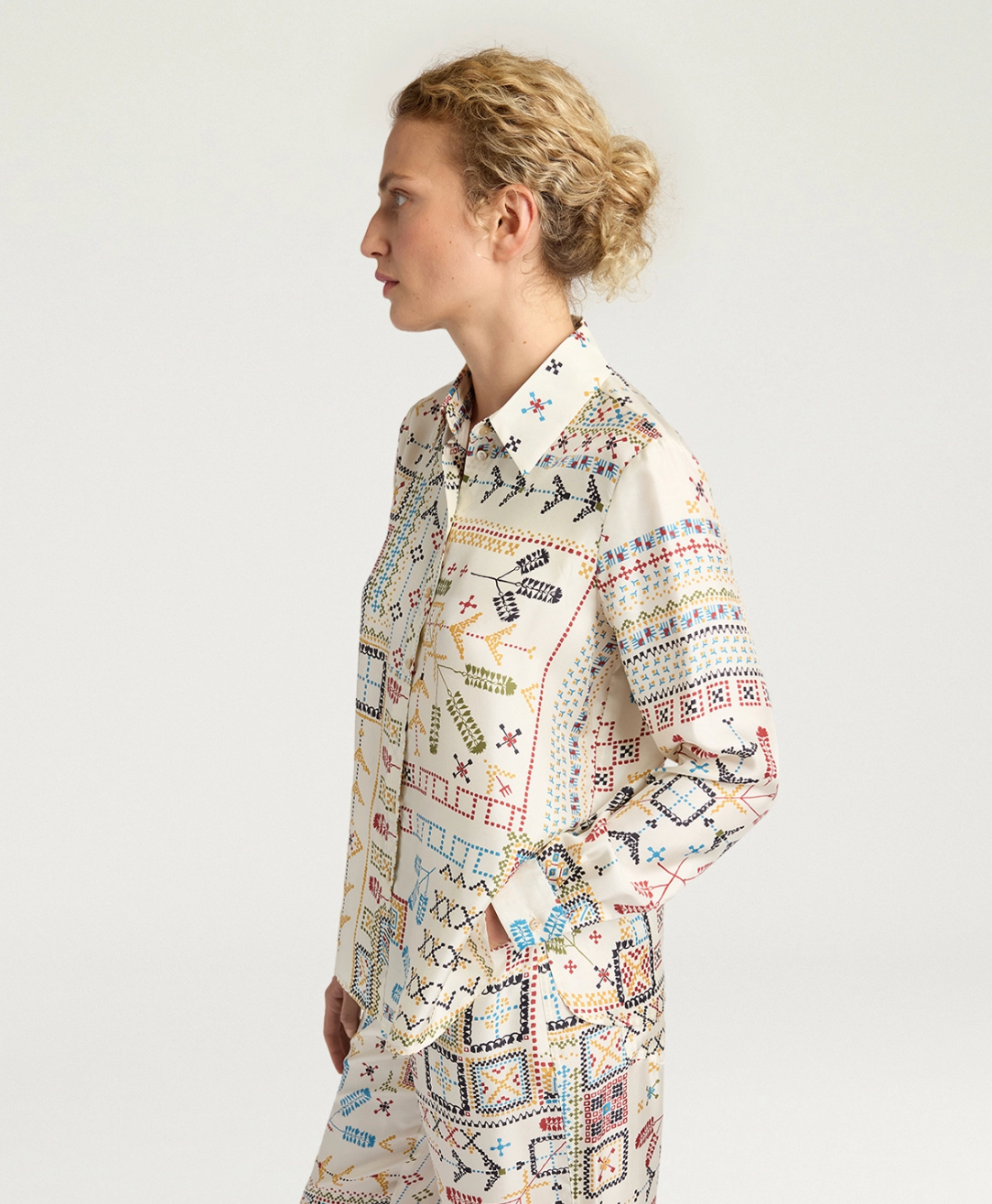 Chemisier Arles Multicolore Crème - Momoni