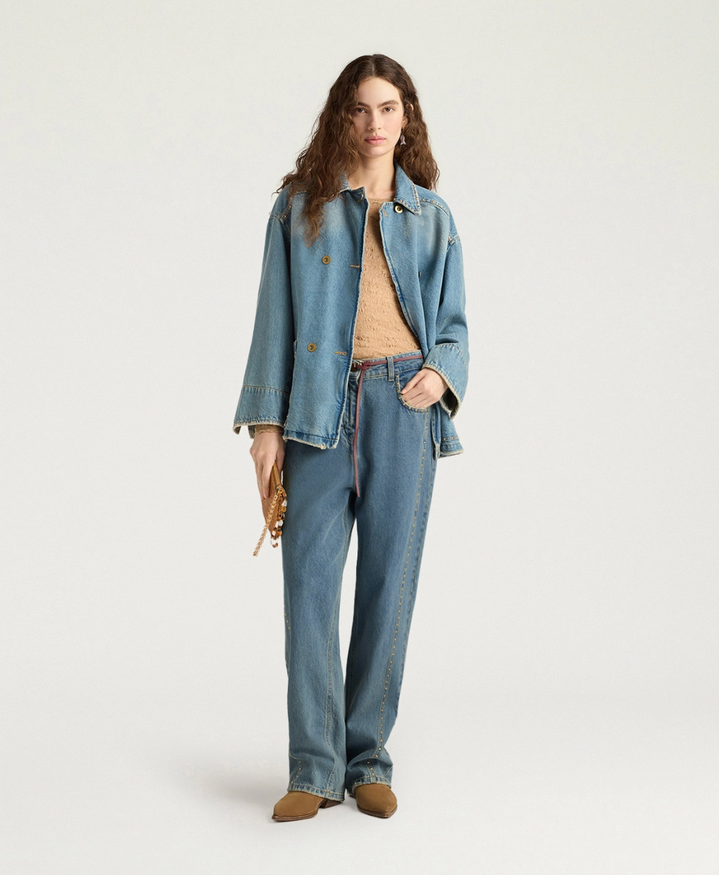 Pantalon Thomas Denim avec Clous - Momoni