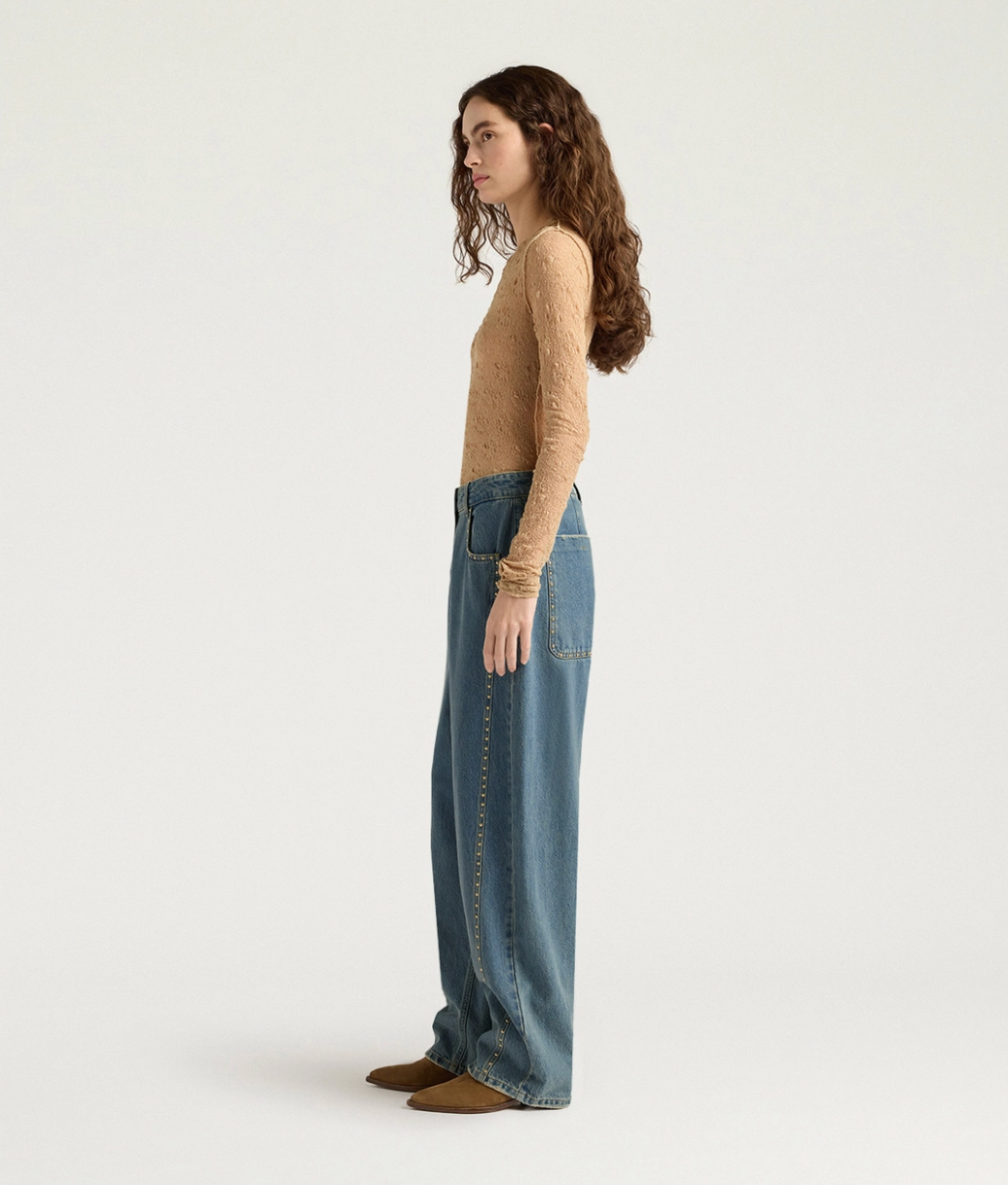 Pantalon Thomas Denim avec Clous - Momoni