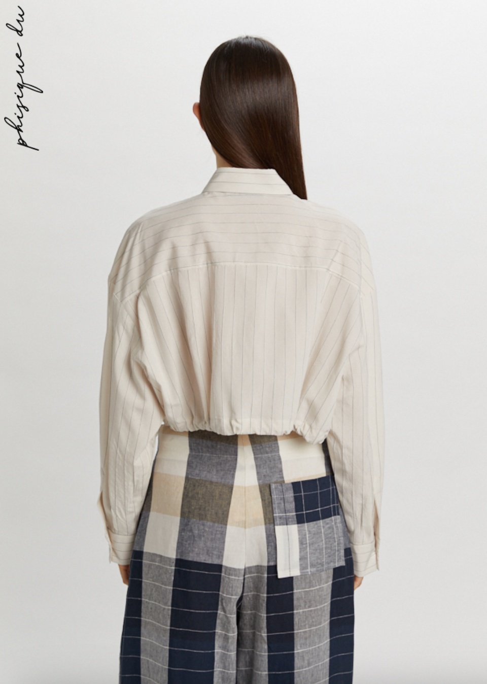 Chemise Boxy rayée à cordon de serrage - Phisique du Role