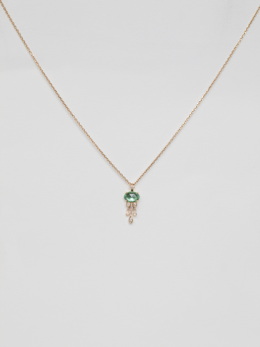 Collier Jellyfish Tourmaline Verte - Céline Daoust